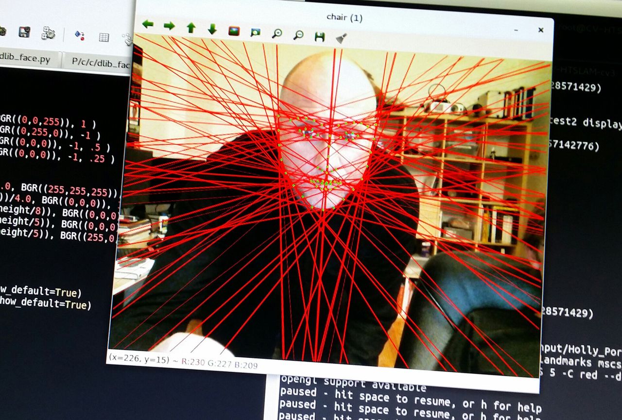Trevor Paglen experimenting with facial recognition software.