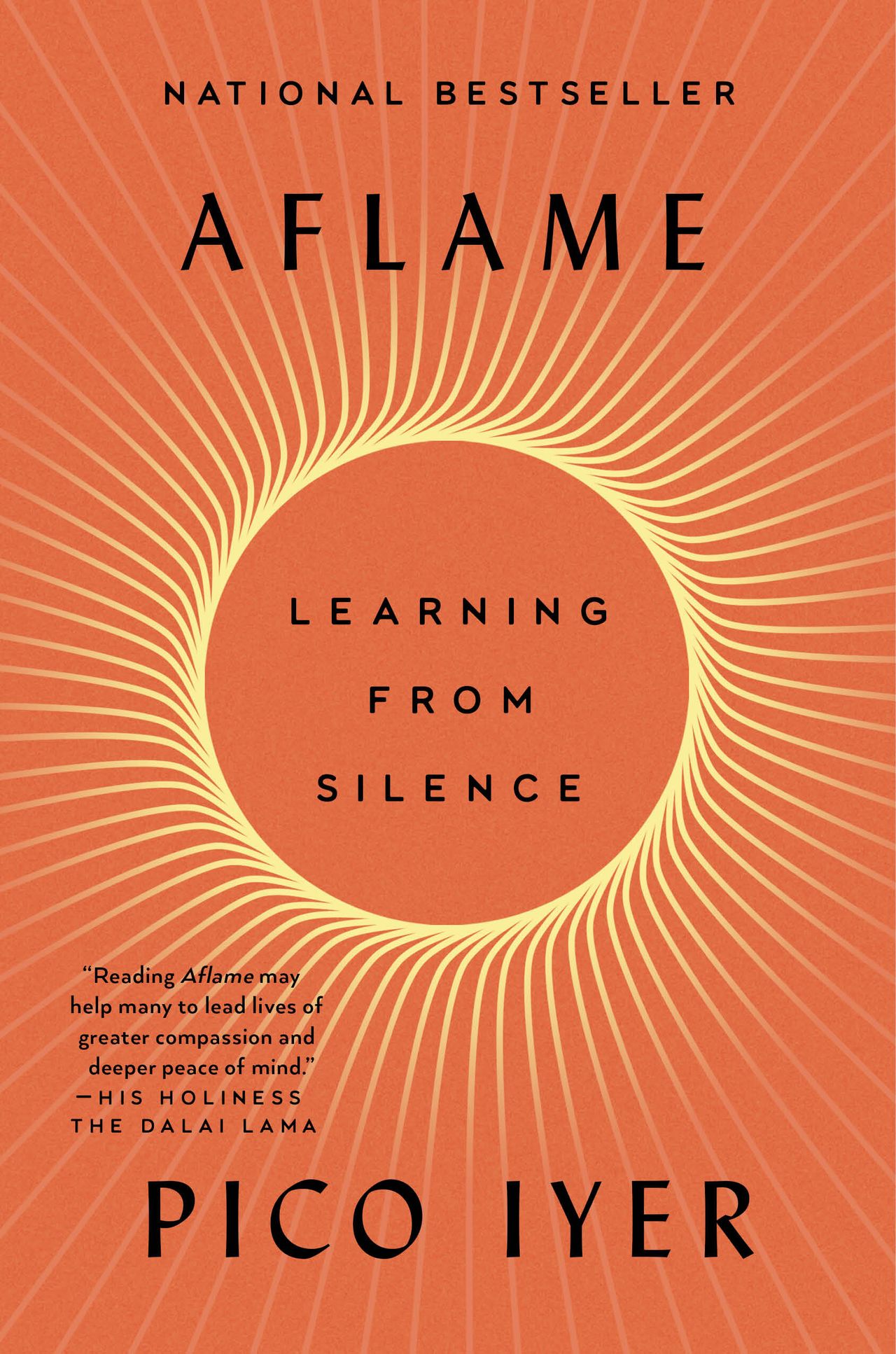 Cover of Aflame: Learning From Silence (2025) by Iyer. (Courtesy Penguin Random House)
