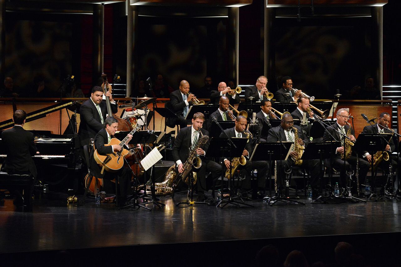 The Jazz at Lincoln Center Orchestra. (Photo: Frank Stewart, Courtesy Jazz at Lincoln Center)