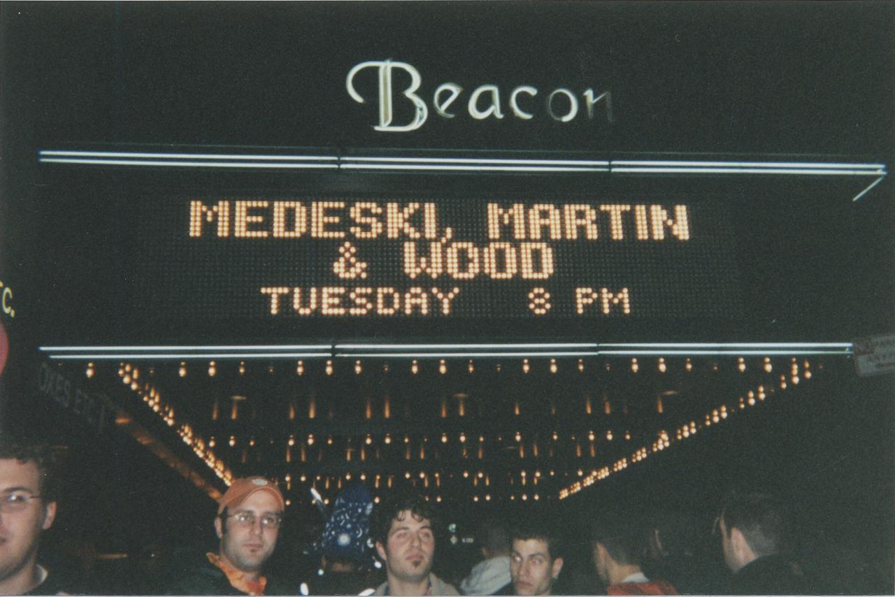 The Beacon Theatre marquis set for Medeski Martin & Wood in New York. (Courtesy Billy Martin)
