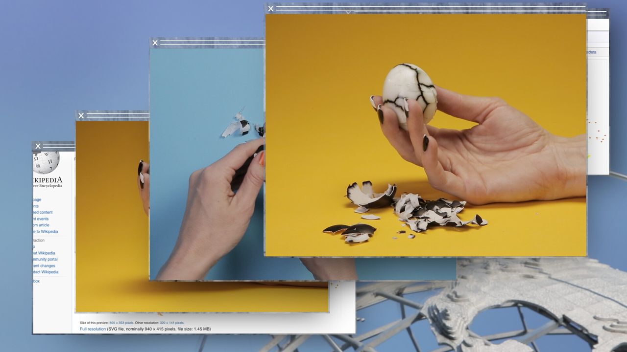 A still from “Grosse Fatigue” (2013). (Courtesy Camille Henrot, Silex Films, Mennour, and Hauser & Wirth)