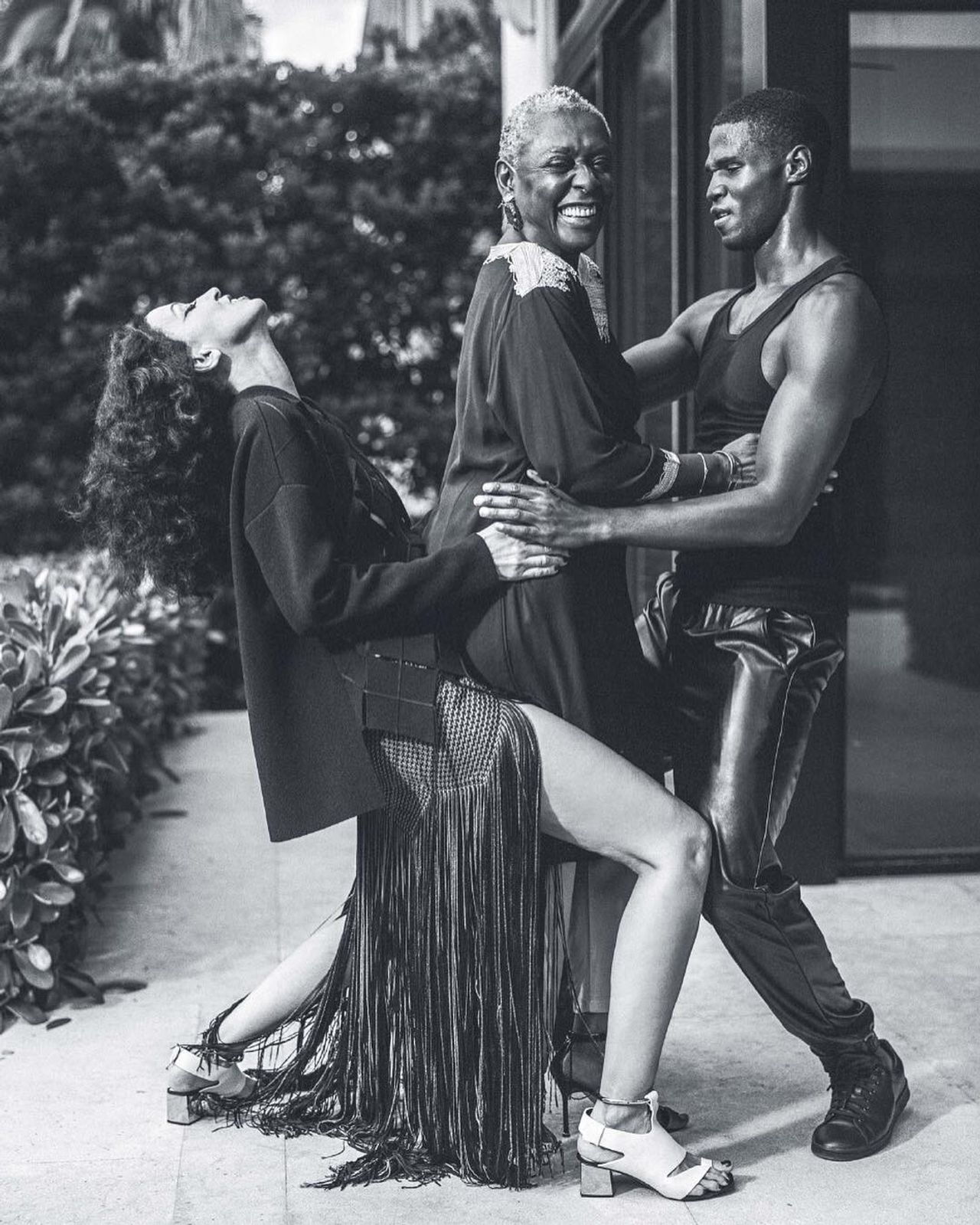An image of Hardison (middle), from the Barneys “Better Than Ever” spring 2015 campaign. (Photo: Bruce Weber. Courtesy Bethann Hardison)