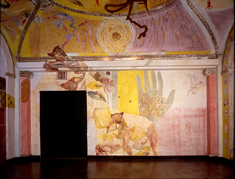 Clemente’s murals at the Palladium nightclub in the 1980s. (Courtesy Francesco Clemente)