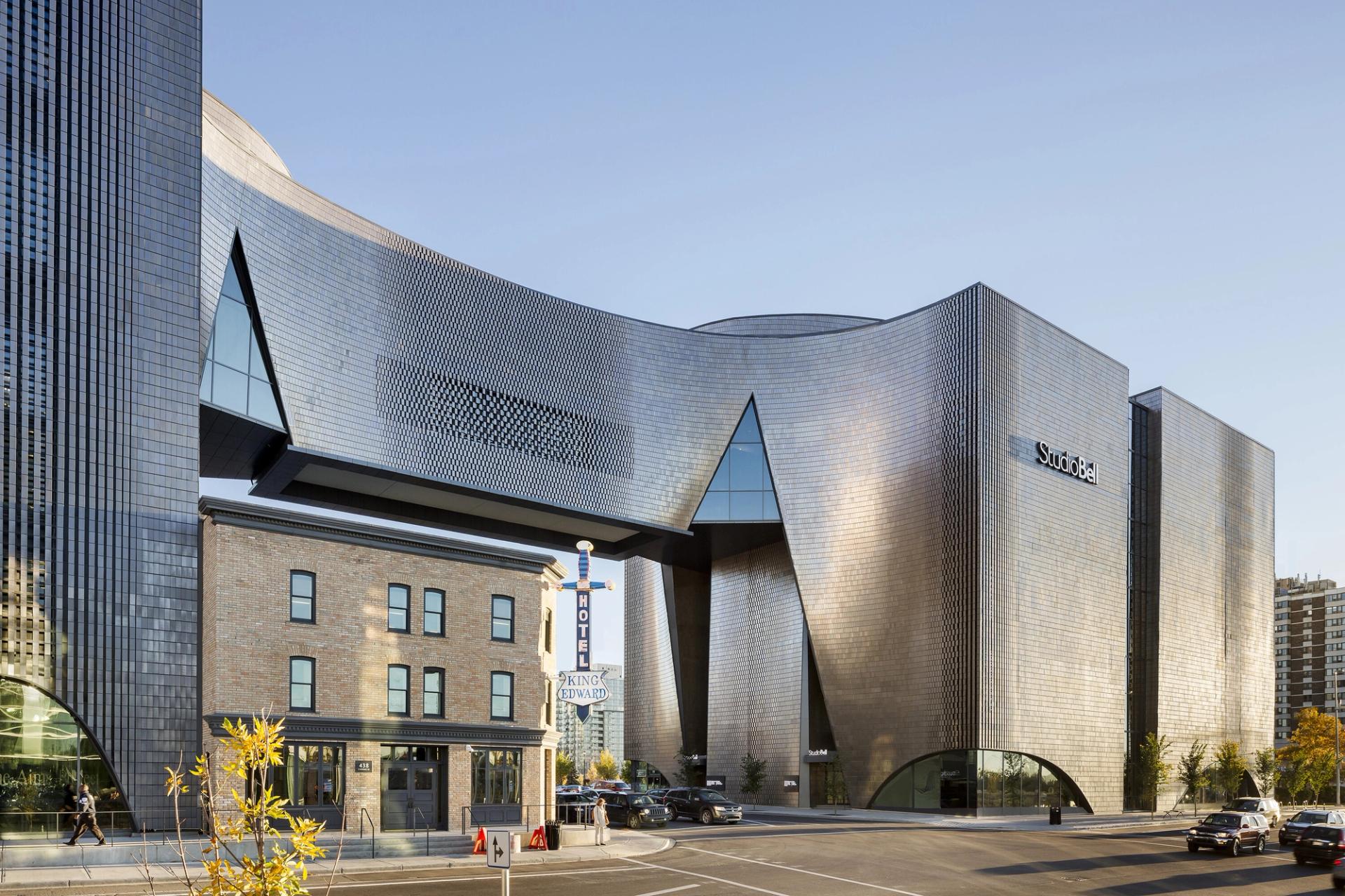The exterior of the National Music Centre of Canada (2016), designed by Allied Works. (Photo: Jeremy Bitterman. Courtesy Allied Works)