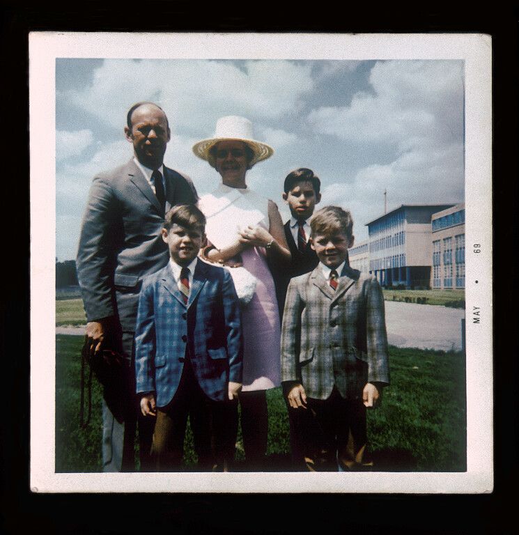 Bierut (top right) and his family on Easter in Parma, Ohio, in 1969. (Courtesy Michael Bierut)