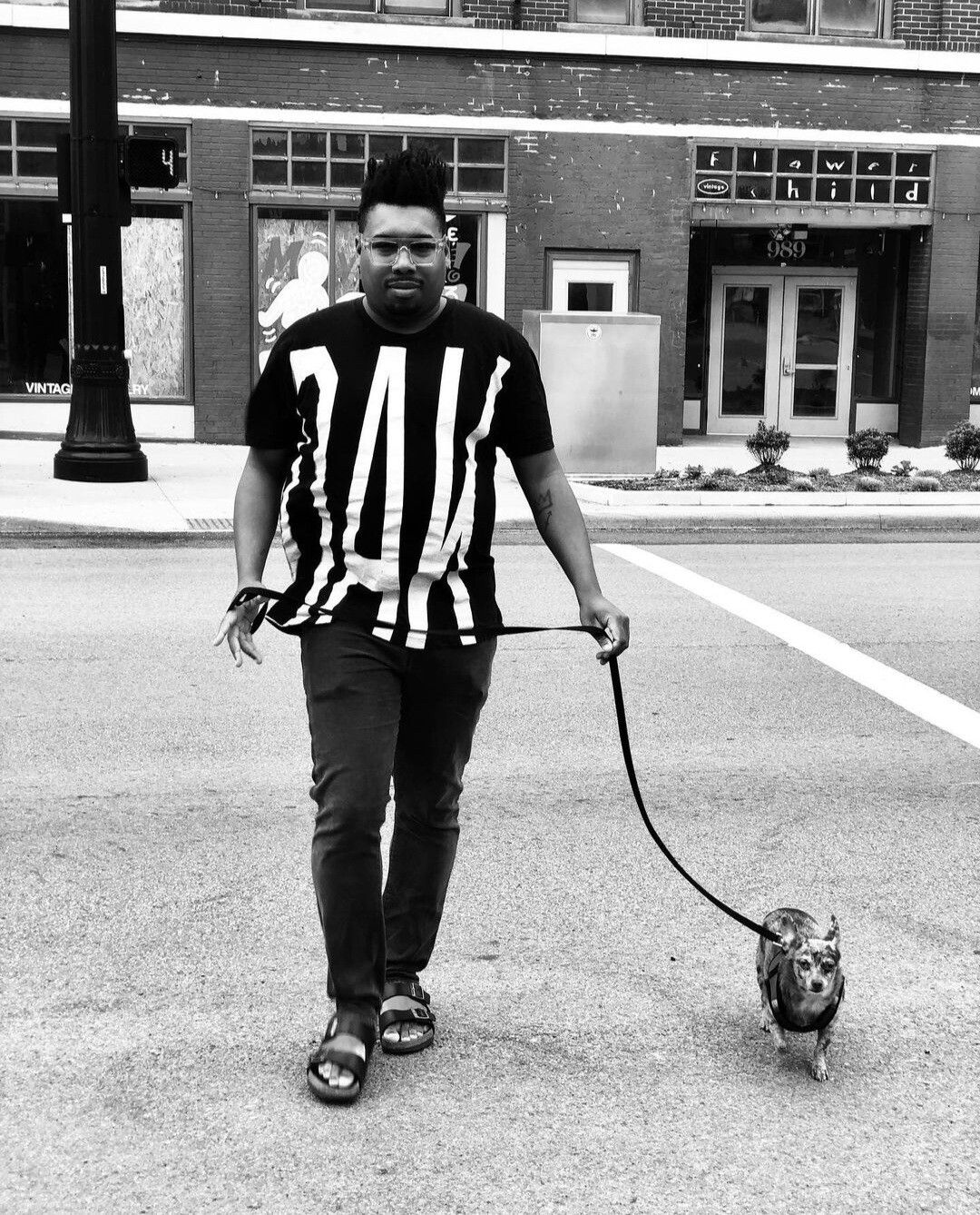 Jones with his dog, Caesar. (Courtesy Saeed Jones)