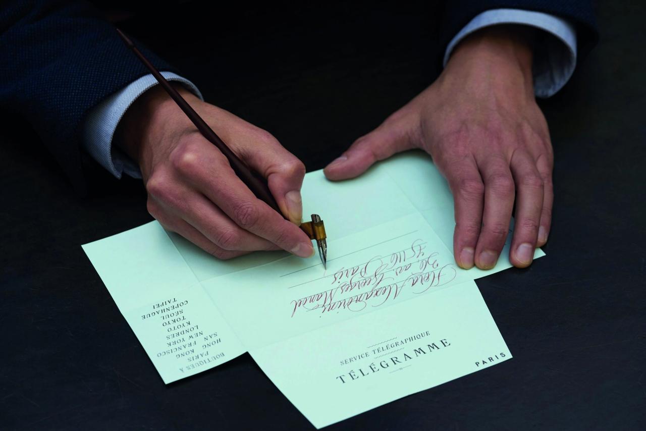 A “calligraphy telegram” from Officine Universelle Buly 1803. (Courtesy Ramdane Touhami)