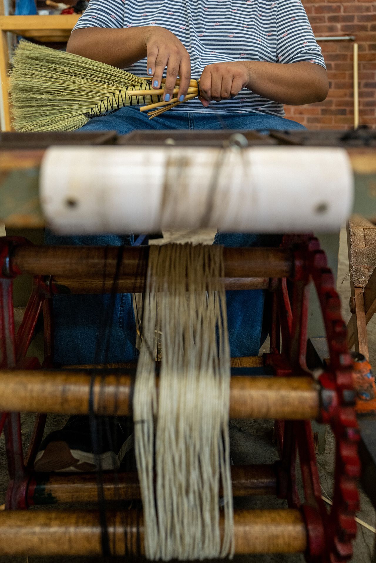 The broom workshop at Berea College. (Photo: Justin Skeens. Courtesy Berea College)