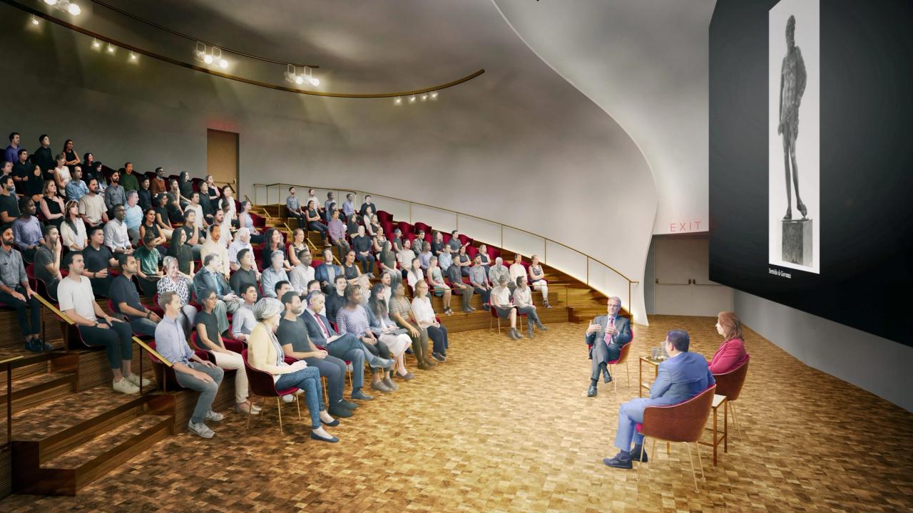 Rending of the auditorium at the Frick Collection. (Courtesy Selldorf Architects)