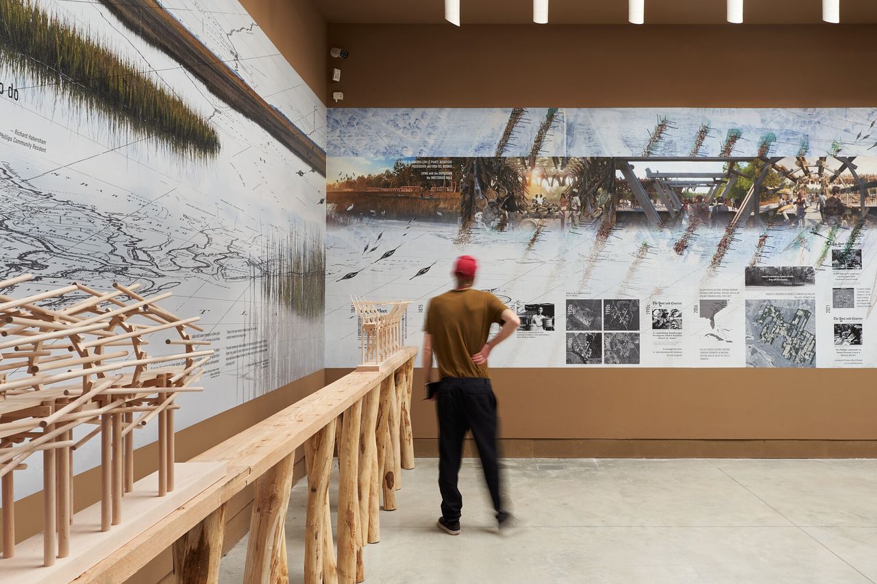 View of Hood’s “Native(s)” installation at the 2023 Venice Biennale. (Photo: Clelia Cadamuro and Matteo de Mayda. Courtesy Walter Hood)