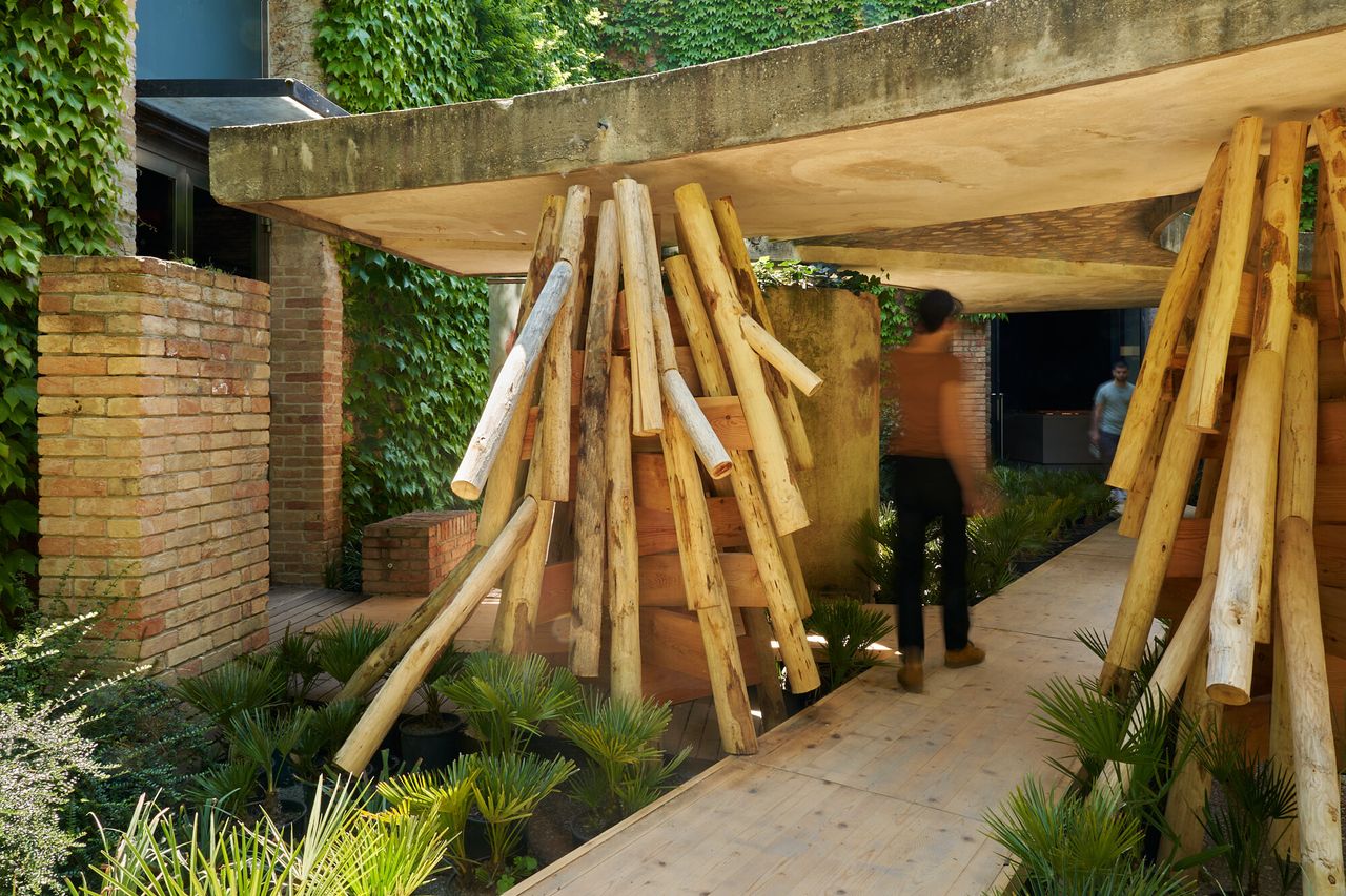 View of Hood’s “Native(s)” installation at the 2023 Venice Biennale. (Photo: Clelia Cadamuro and Matteo de Mayda. Courtesy Walter Hood)