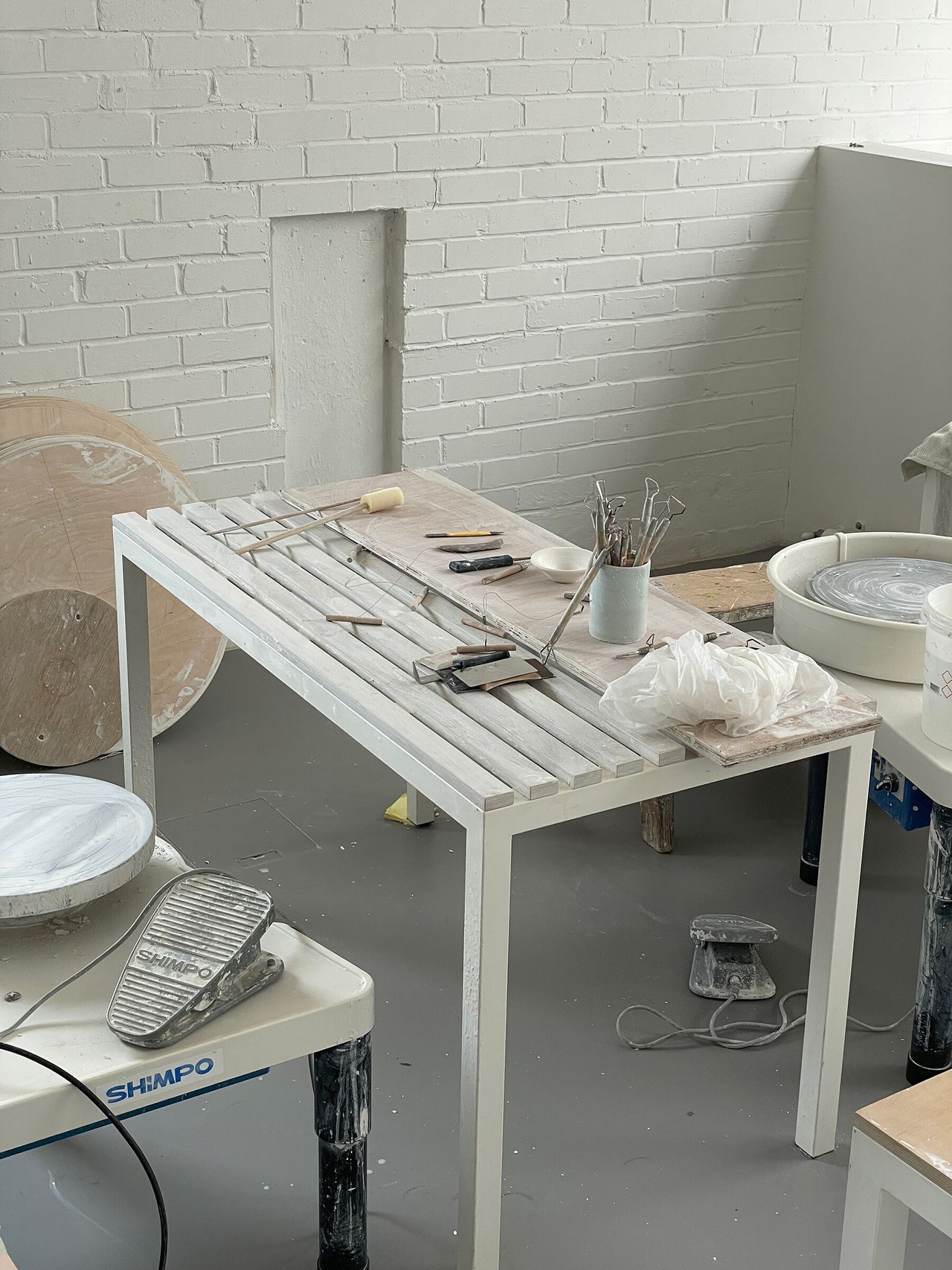 View of de Waal’s studio in South London. (Photo: Spencer Bailey)