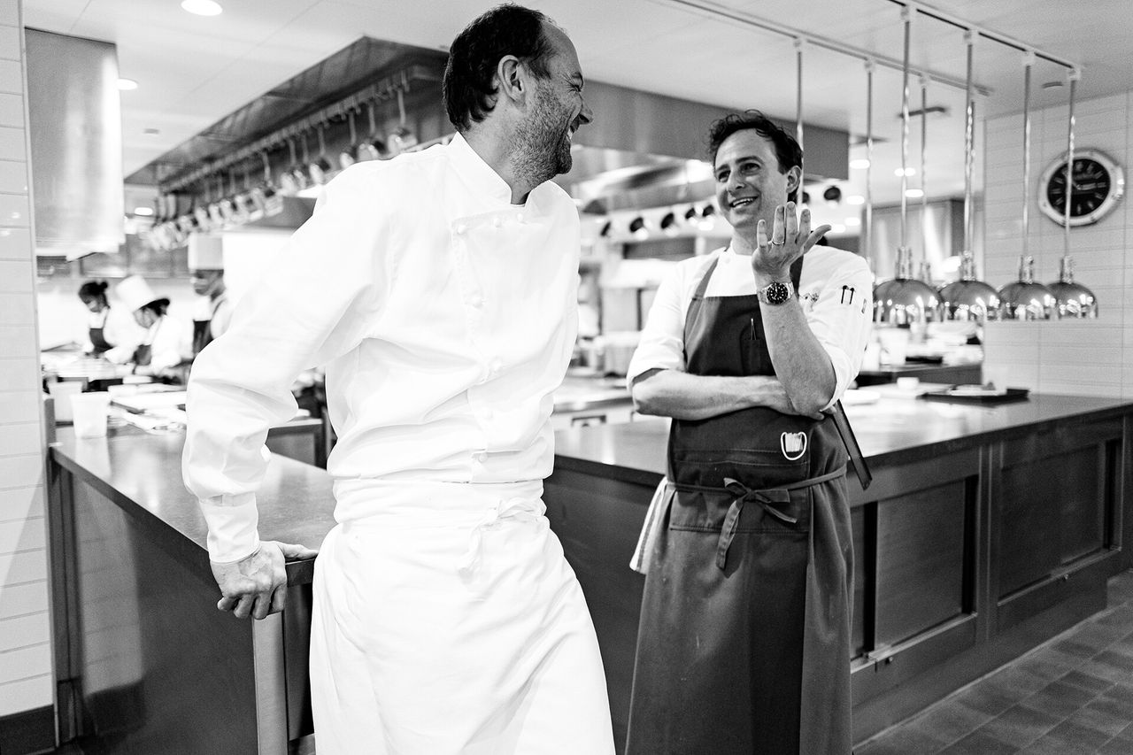 Humm with Eleven Madison Park executive culinary director Michael Pyers. (Courtesy Daniel Humm)