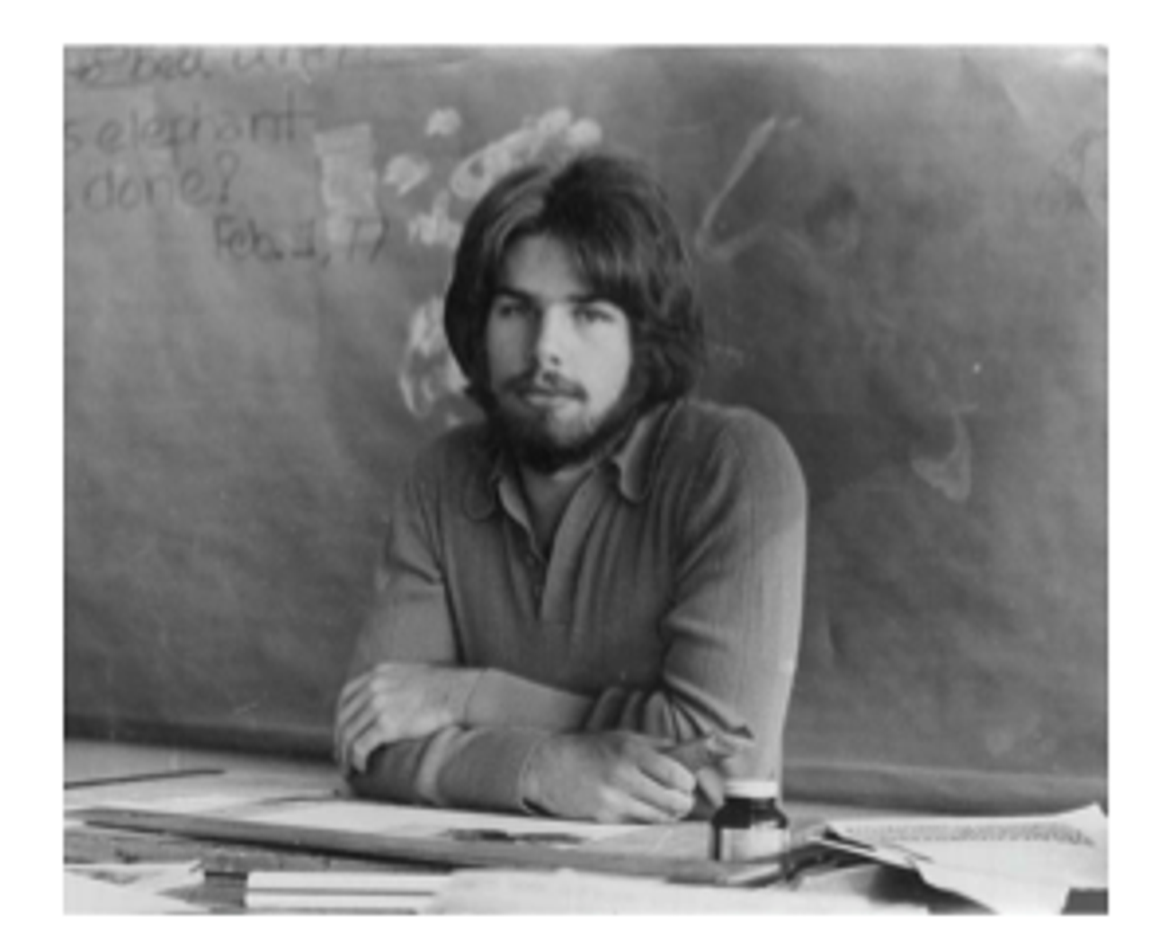 Bierut in 1976 while studying at the University of Cincinnati. (Courtesy Michael Bierut)