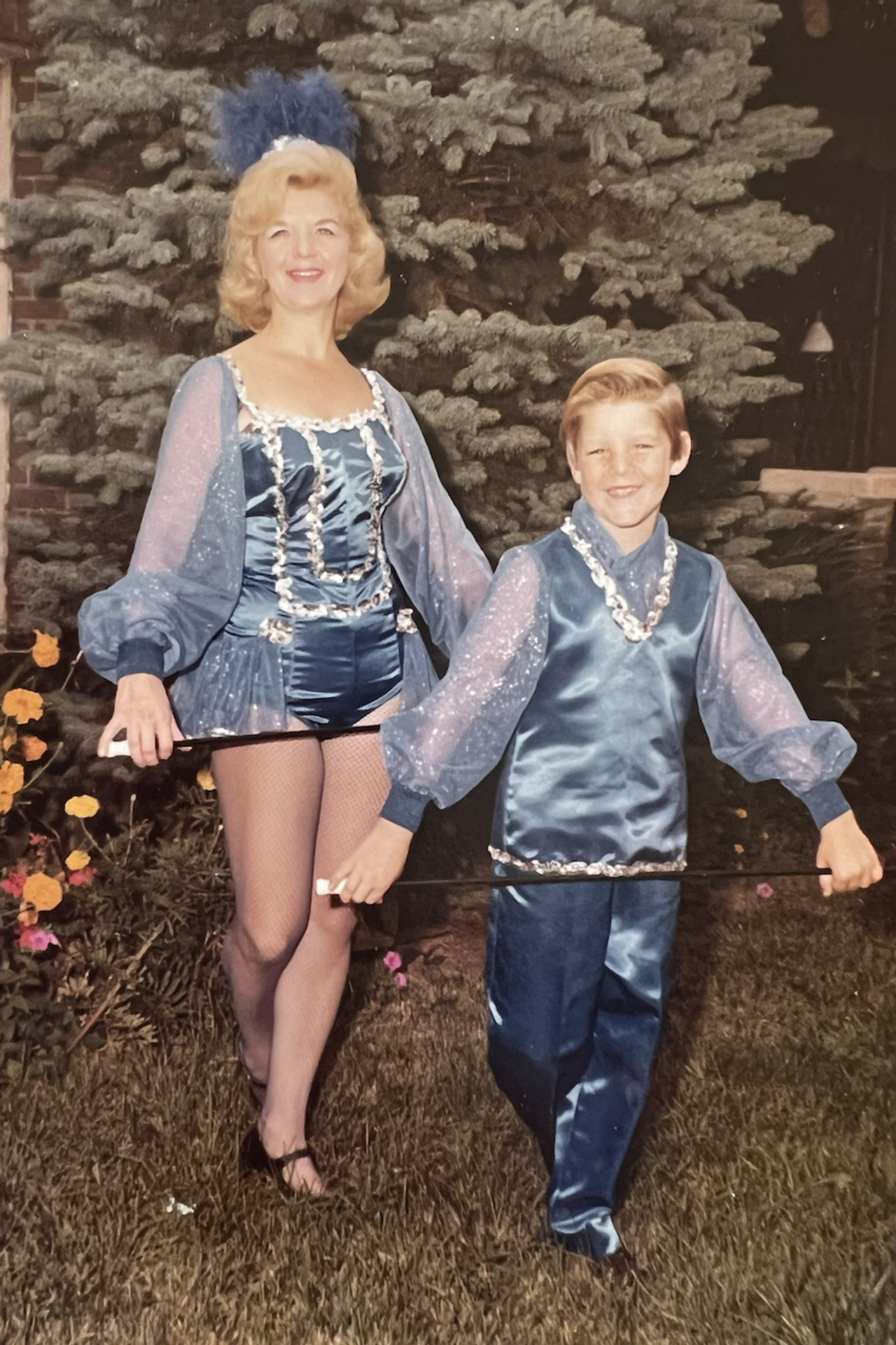 Martin as a child with his mother, performing a tap routine. (Courtesy Billy Martin)