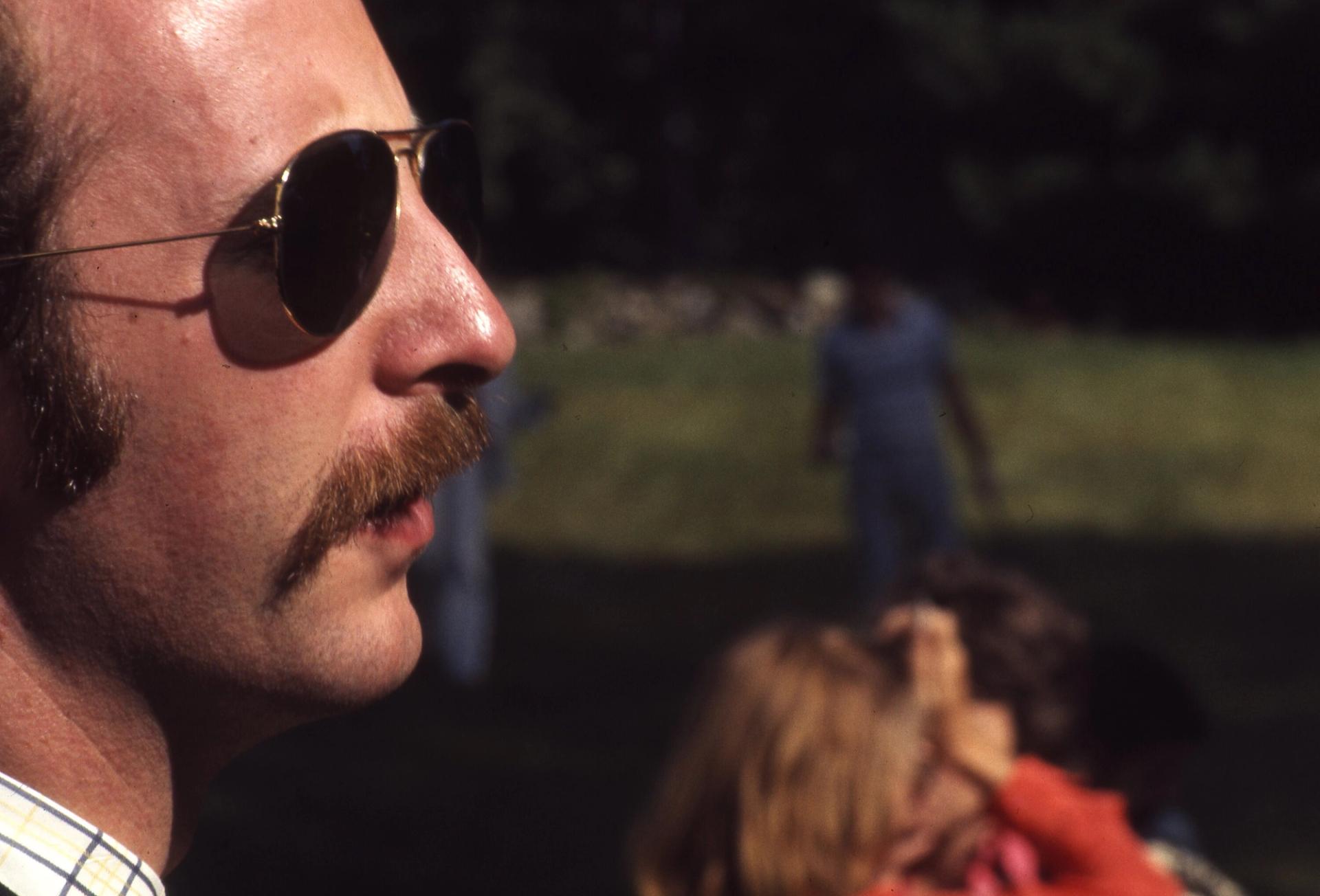 Goldberger during a visit to the Glass House in the 1970s. (Courtesy Paul Goldberger)