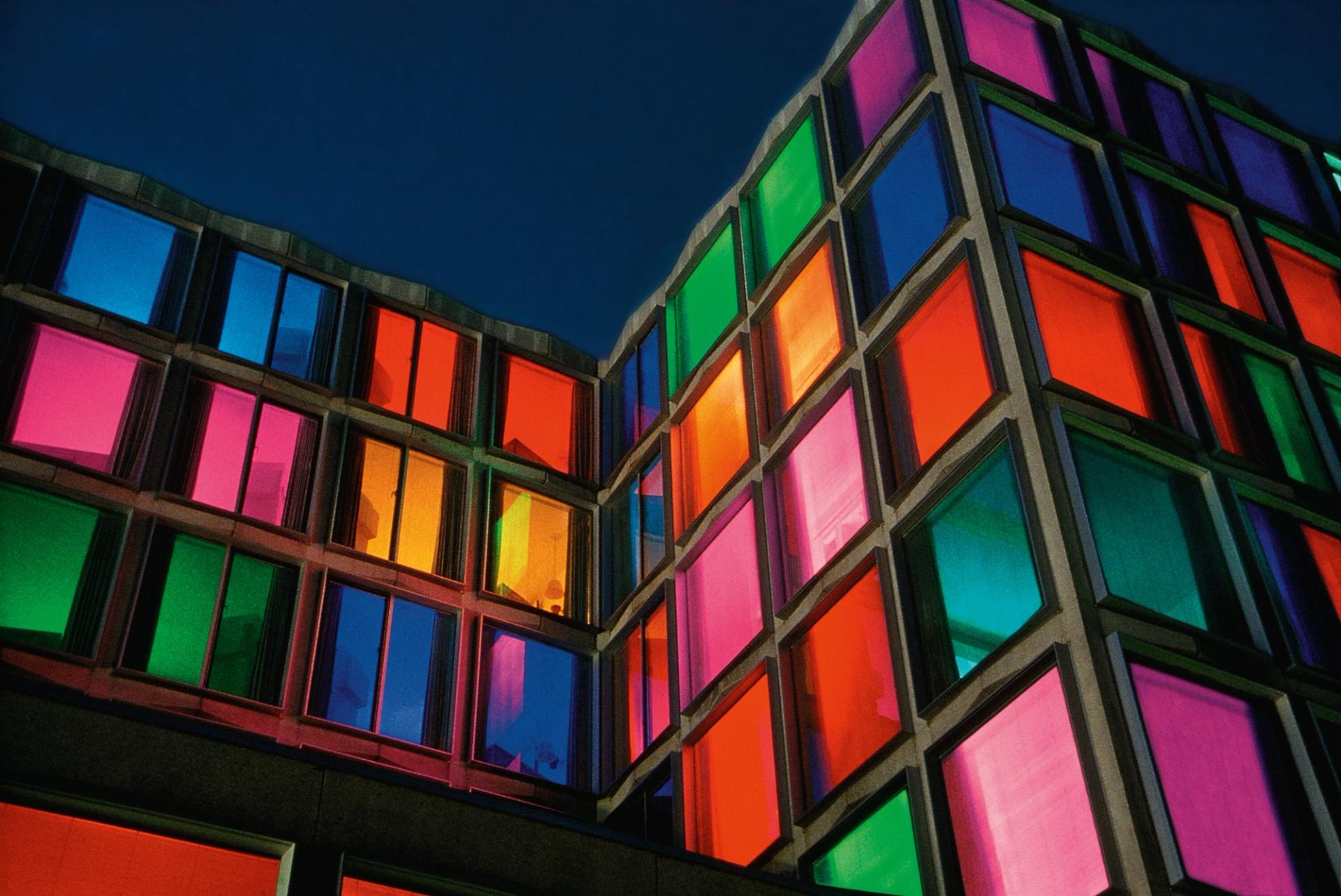 Exterior view of the St. Martins Lane hotel (1998) in London. (Courtesy Ian Schrager Company)