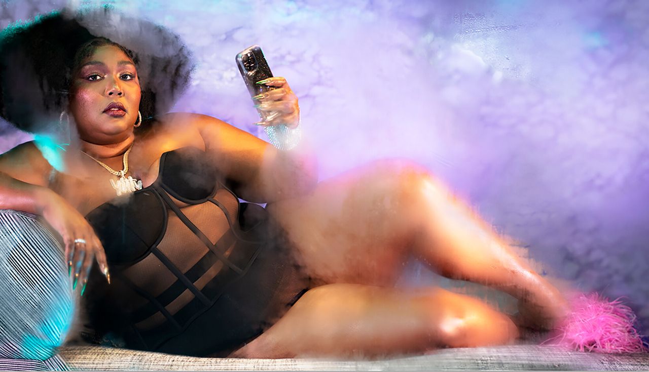 “Lizzo Odalisque” (2023) by Marilyn Minter. (Courtesy LGDR)