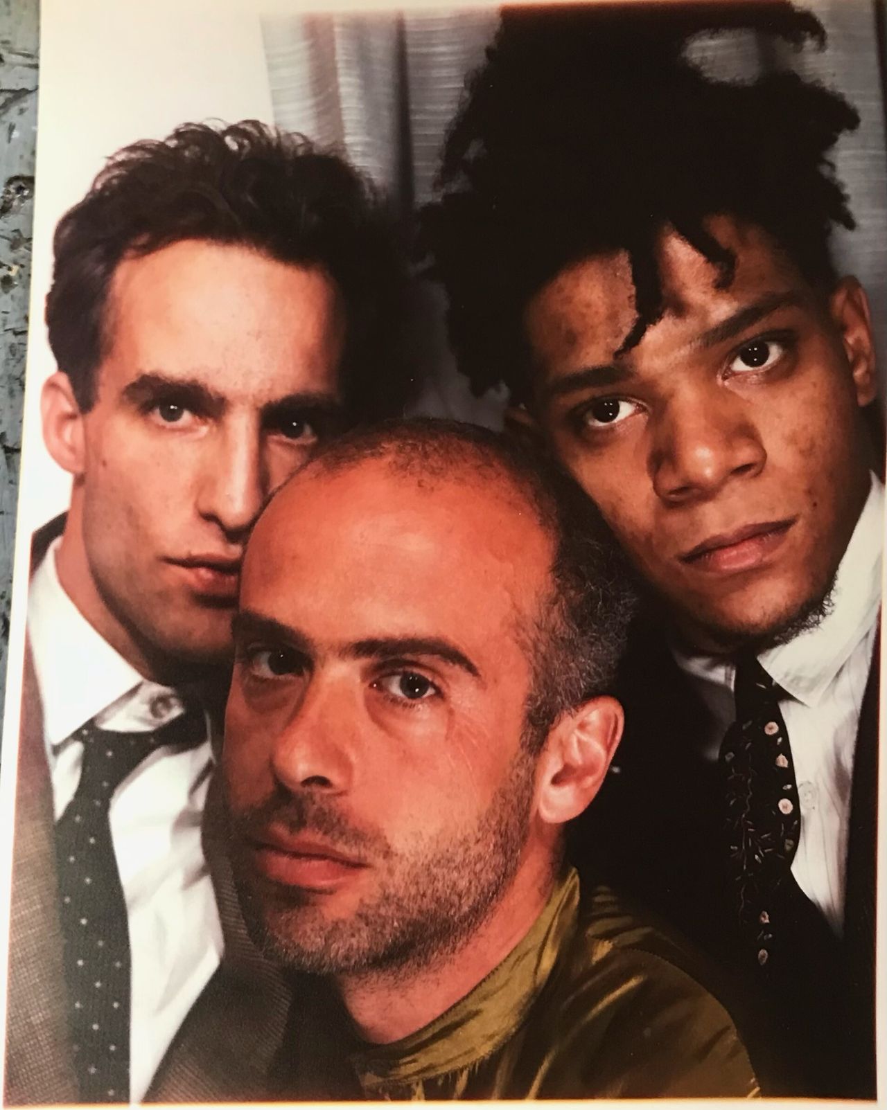 Clemente (center) with Jean-Michel Basquiat (right) and John Lurie. (Courtesy Francesco Clemente)