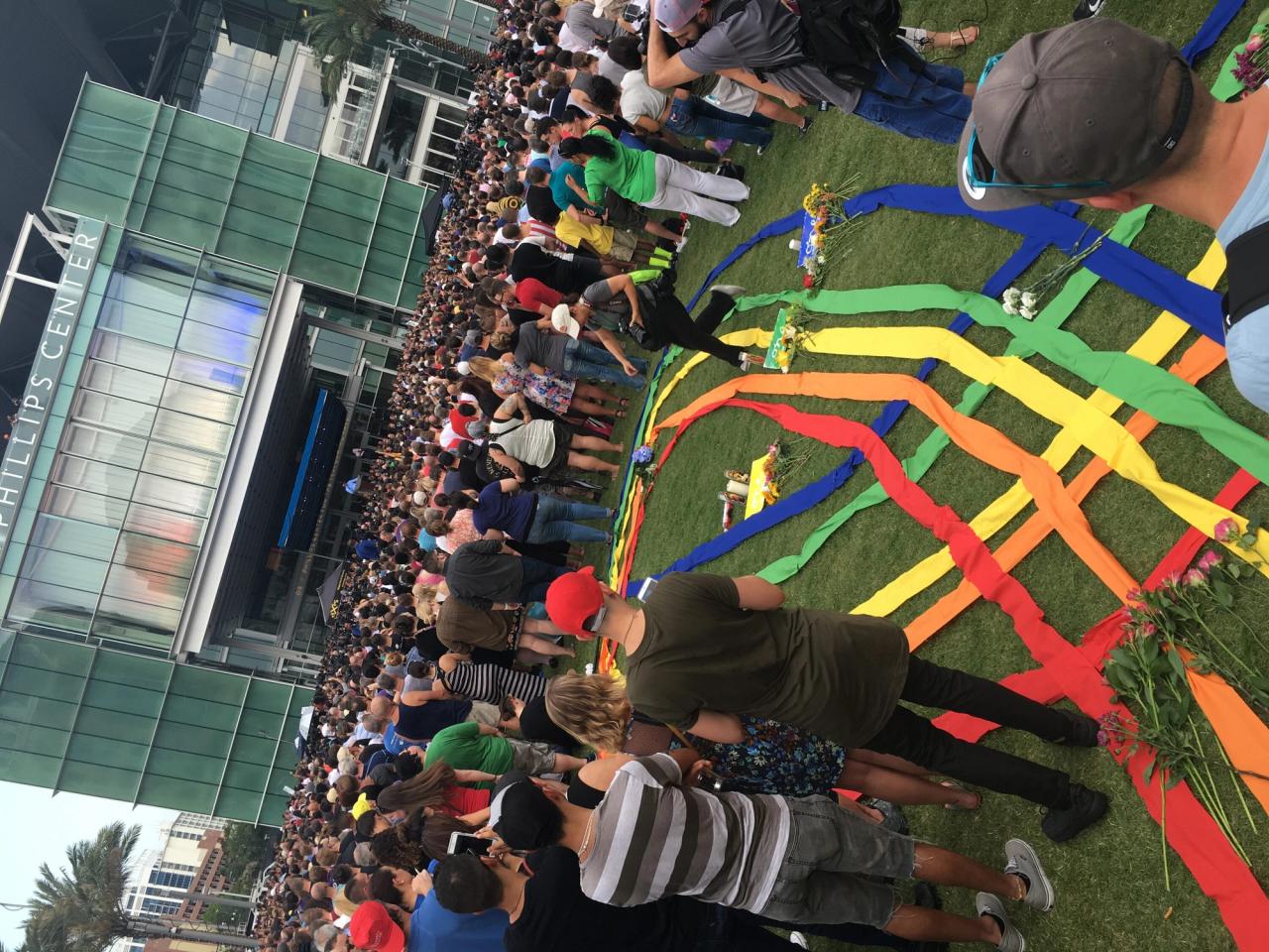 A photo taken by Shapiro at a vigil following the Pulse nightclub shooting. (Courtesy Ari Shapiro)