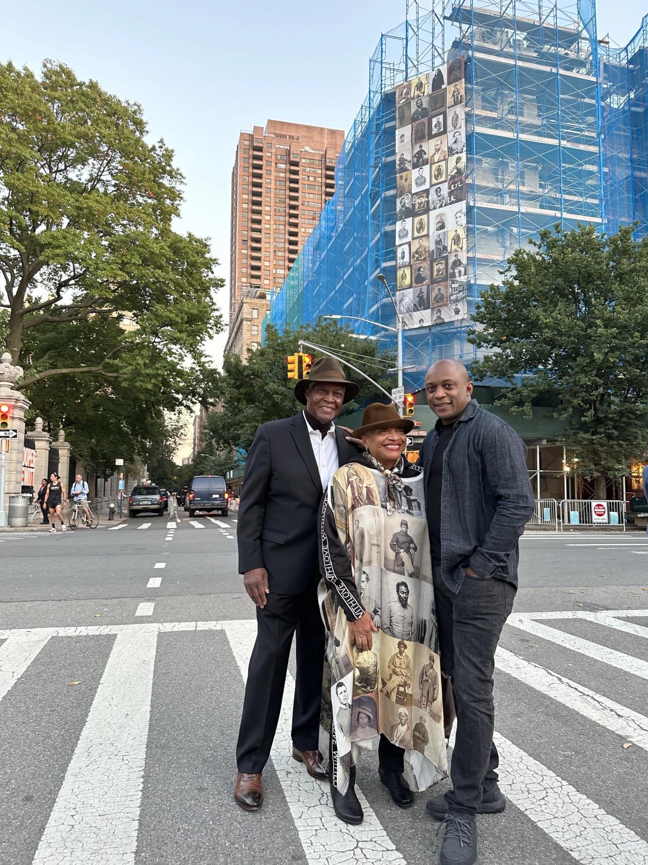 Thomas (right) with his parents. (Courtesy Hank Willis Thomas)
