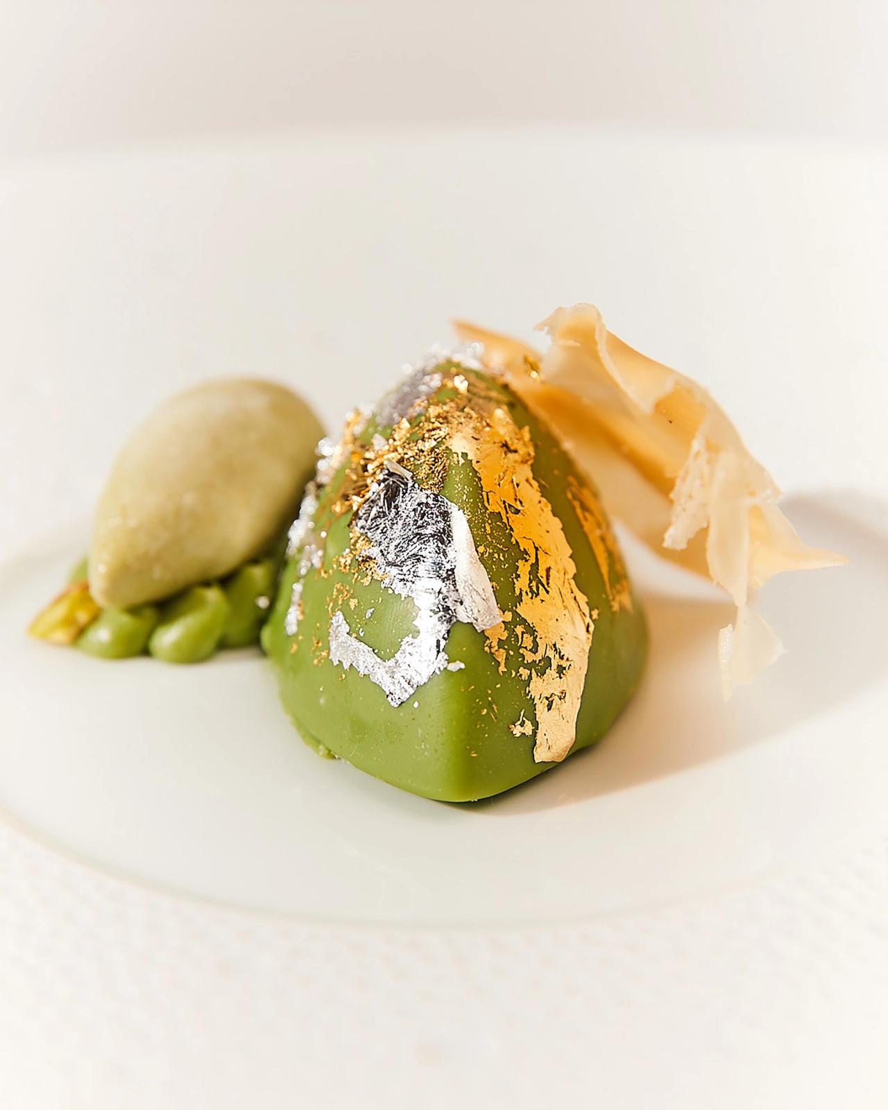 The pistachio dessert at Le Bernardin. (Photo: Nigel Parry. Courtesy Le Bernardin)