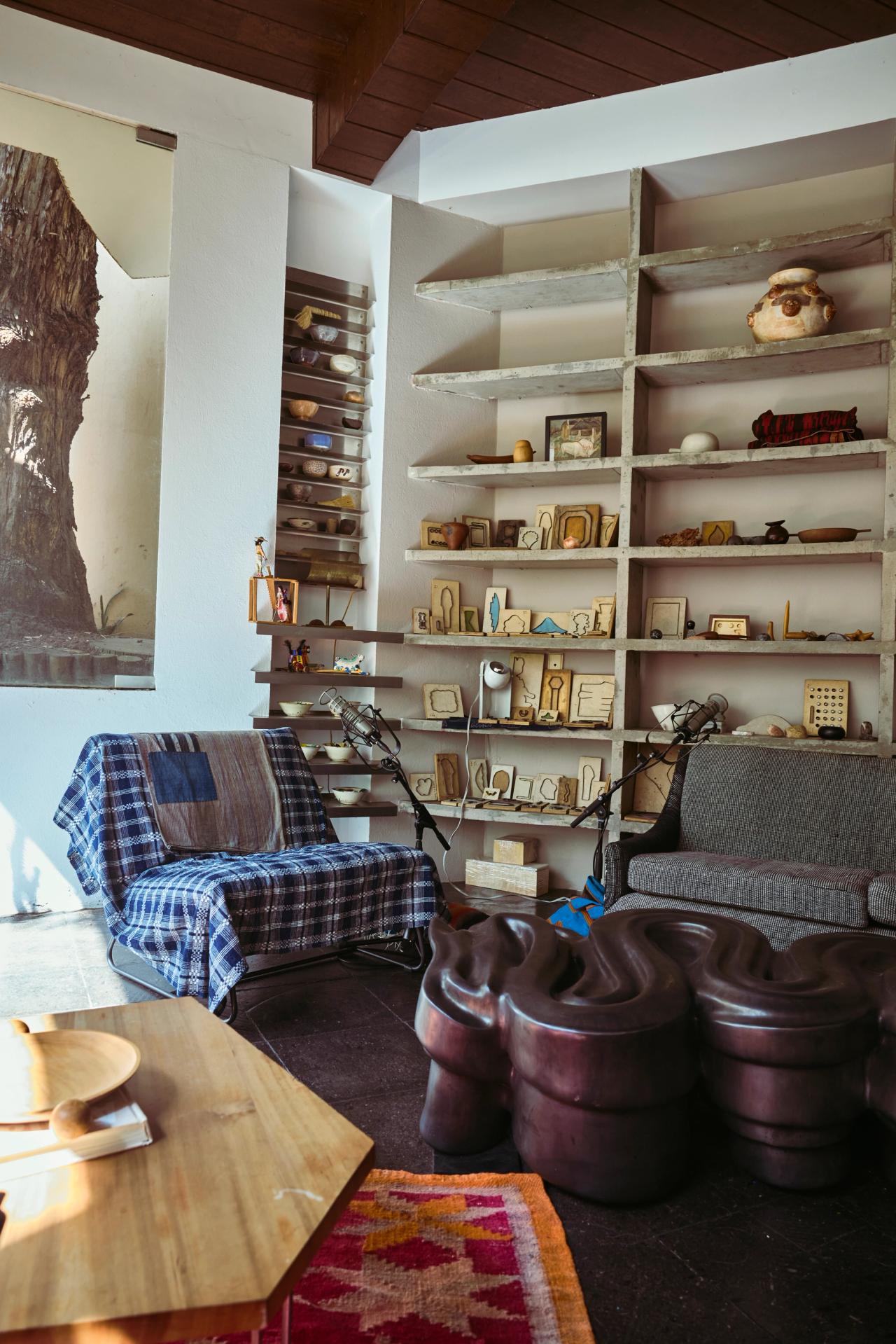 A view inside Allen’s family home in Mexico City, during his interview for the 150th episode of Time Sensitive. (Photo: Pepe Molina for The Slowdown)