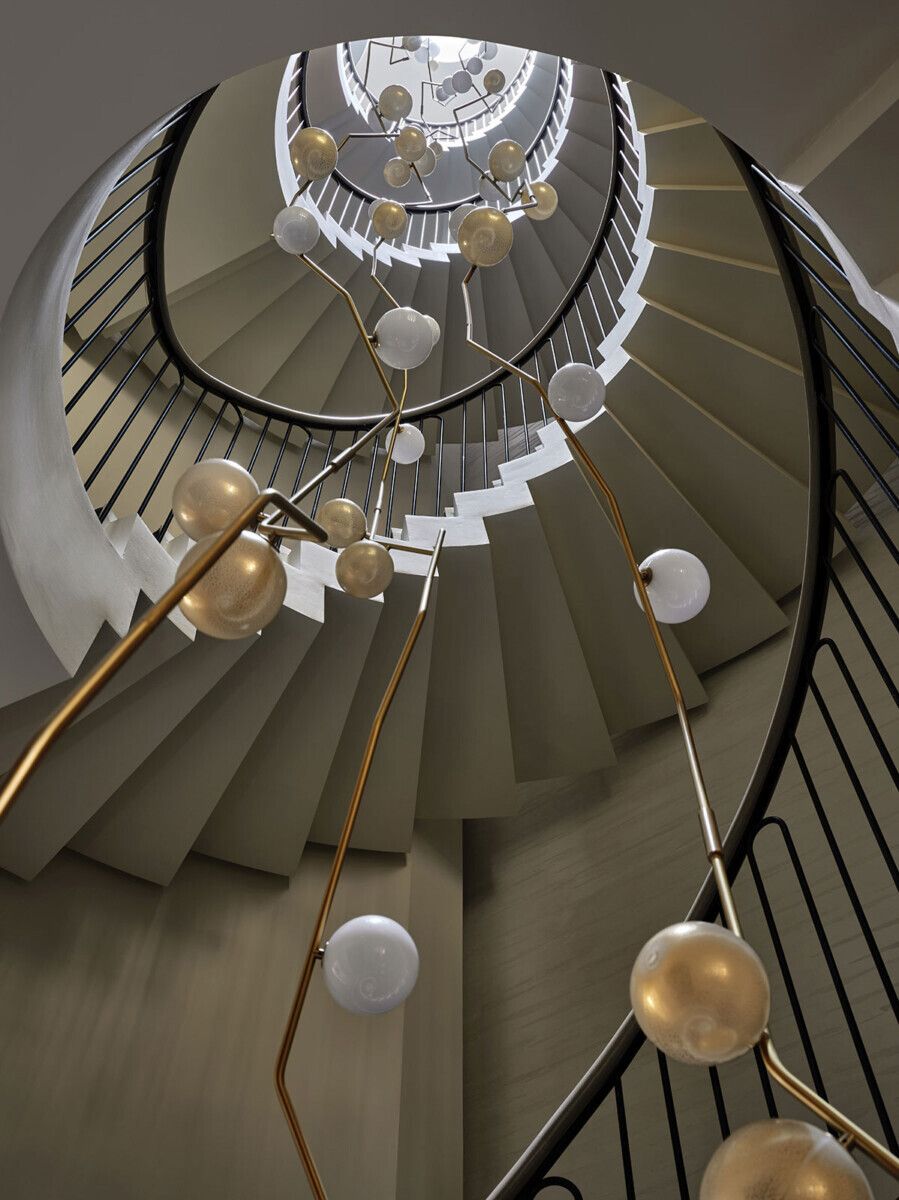 A custom Cherry Bomb chandelier (2023) by Adelman. (Courtesy Lindsey Adelman)