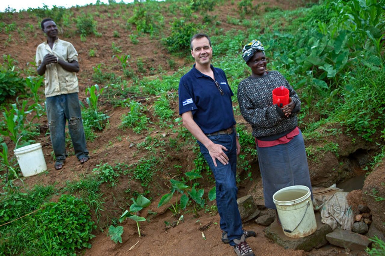 Vestergaard in Western Kenya during the 2011 Carbon for Water Campaign, for which LifeStraw distributed over 800,000 LifeStraw Family water filters. (Courtesy Mikkel Vestergaard Frandsen)