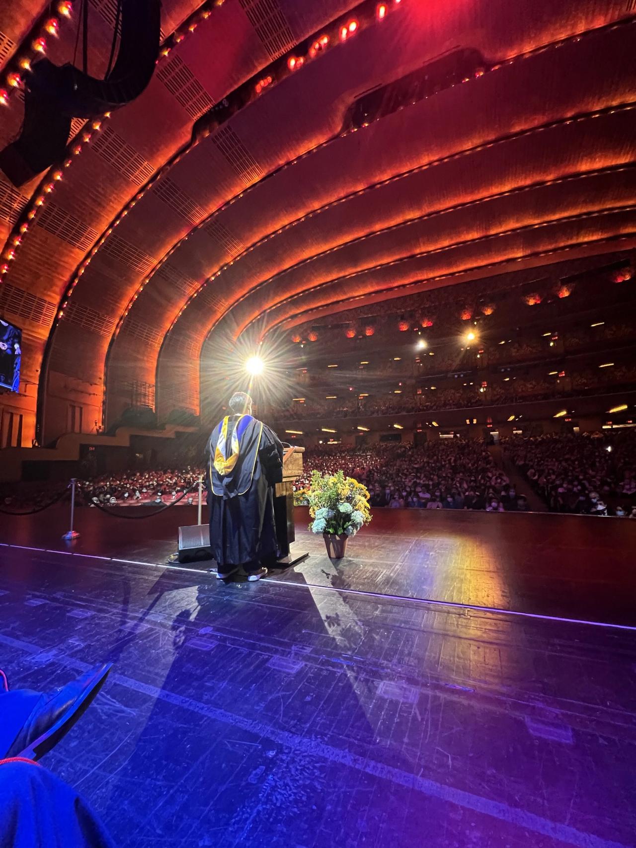 Gay speaking at TKTK. (Courtesy Roxane Gay)