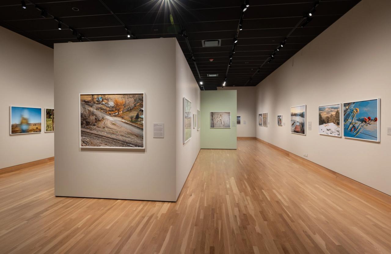 Installation image of Bailey’s solo exhibition “Personal Geographies” (2023) at the Denver Art Museum. (Courtesy Trent Davis Bailey)