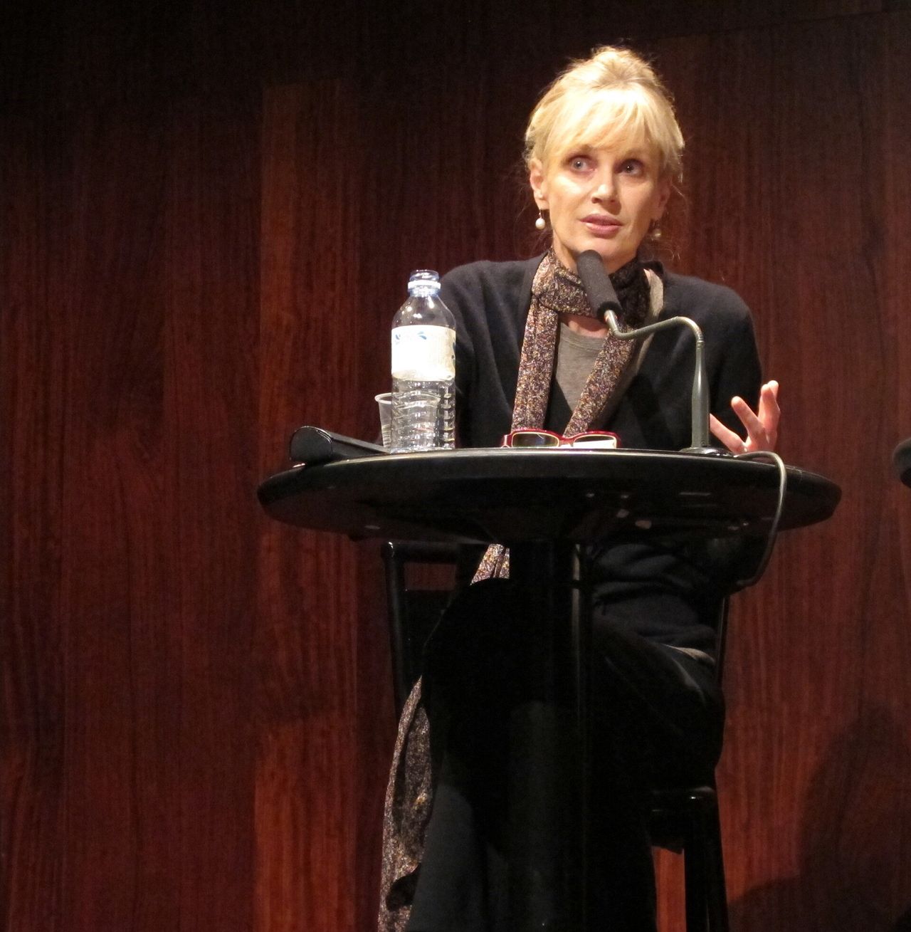 Hustvedt speaking at TKTK in 2011. (Courtesy Siri Hustvedt)