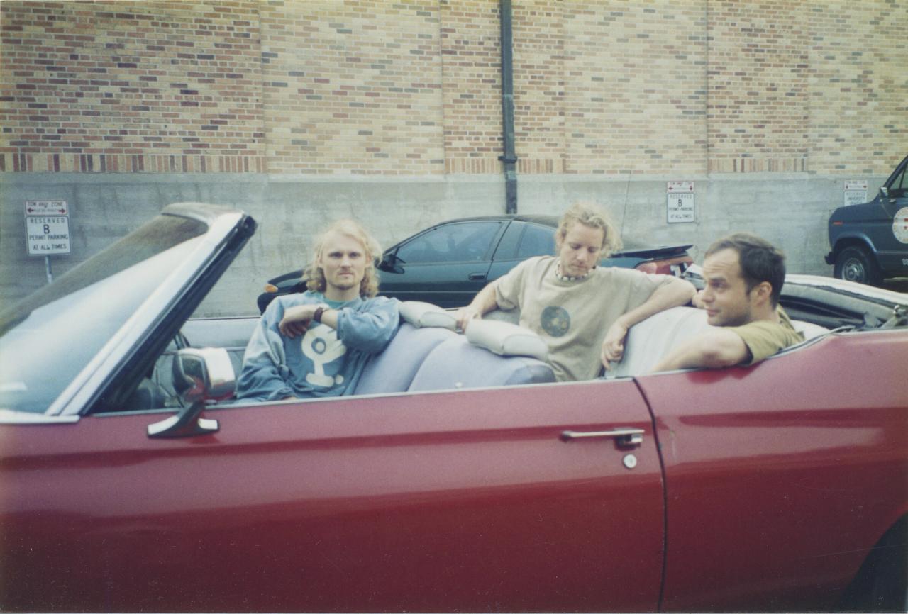 Medeski Martin & Wood on tour in the ’90s. (Courtesy Billy Martin)