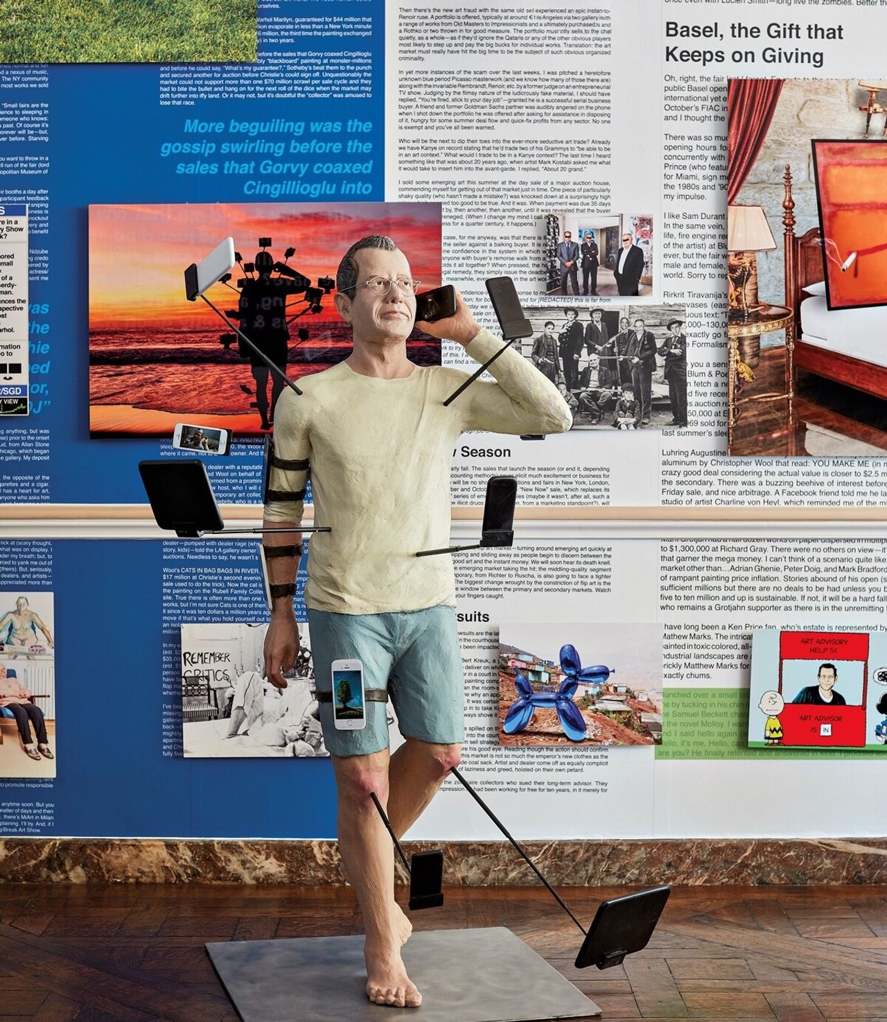 Schachter’s sculpture “Selfie Man” (2019). (Courtesy Kenny Schachter)