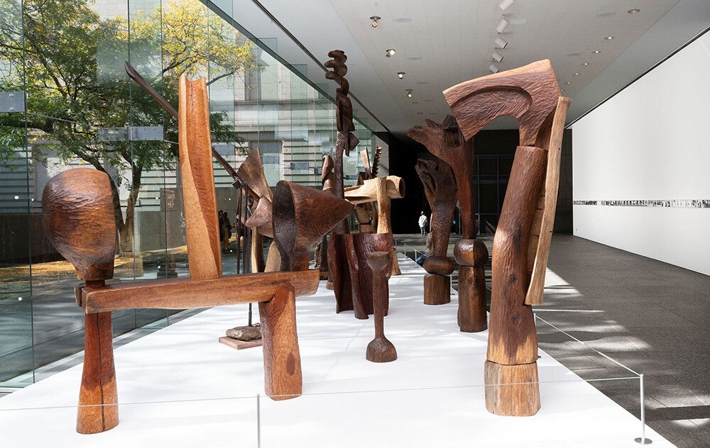 Installation view of Mosley’s work exhibited at the Carnegie International, in 2018.