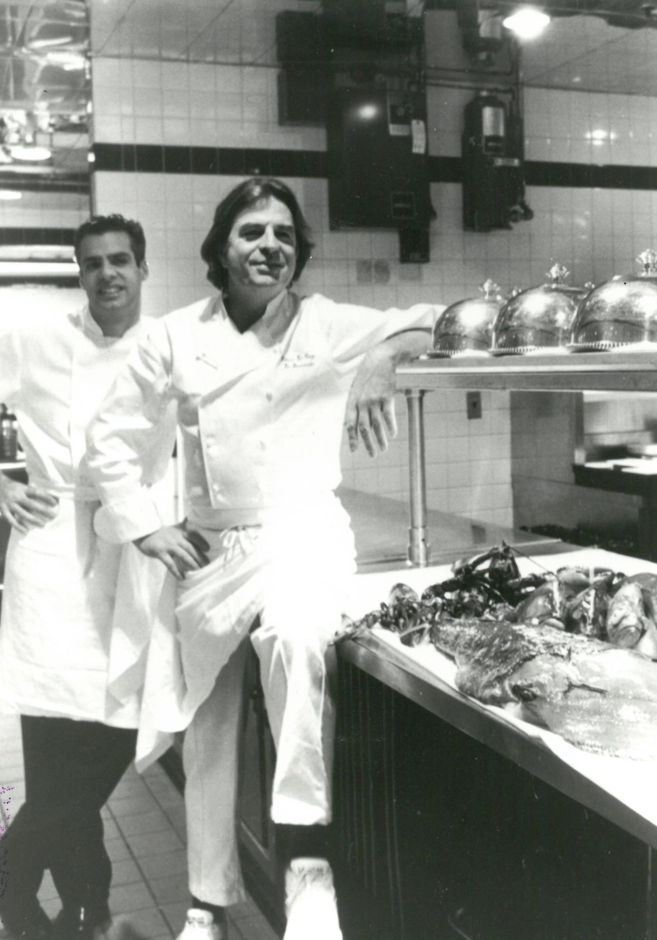 Ripert (left) with Gilbert Le Coze (right). (Courtesy Le Bernardin)