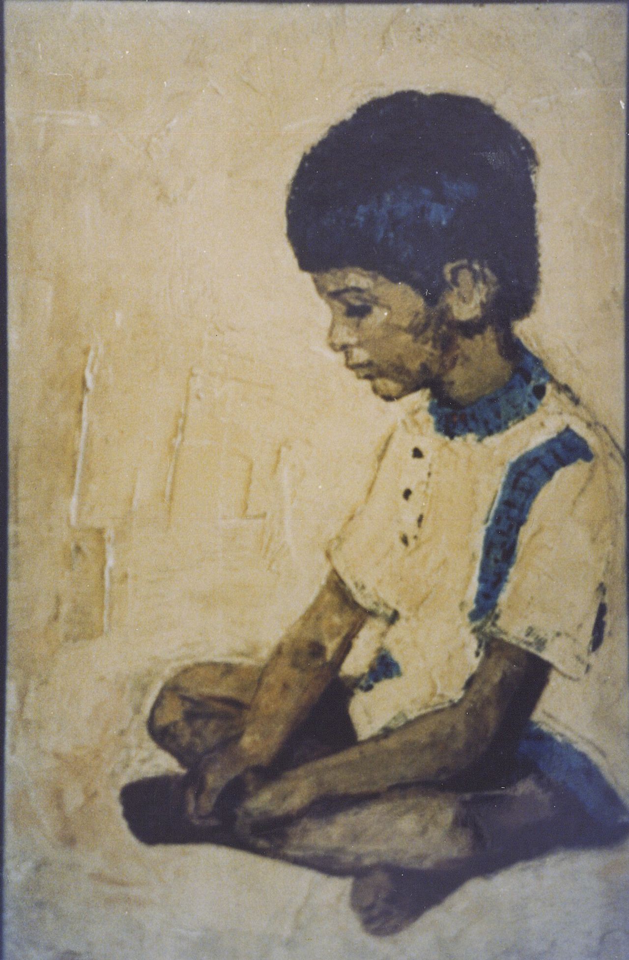 A painting of Iyer as a 4-year-old child, by Chester Williams. (Courtesy Pico Iyer/Chester Williams)
