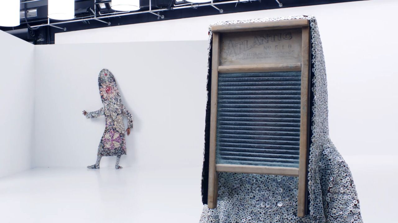 Still from Cave’s video work “Gestalt” (2012). (Courtesy Jack Shainman Gallery)