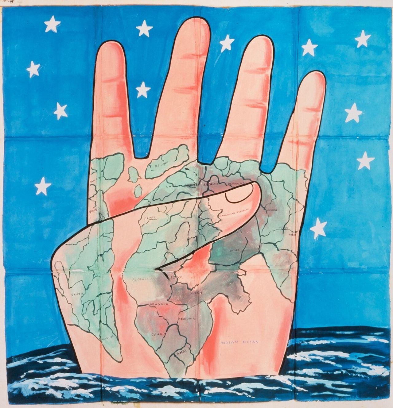 Clemente’s painting The Four Corners (1985). (Courtesy Francesco Clemente)
