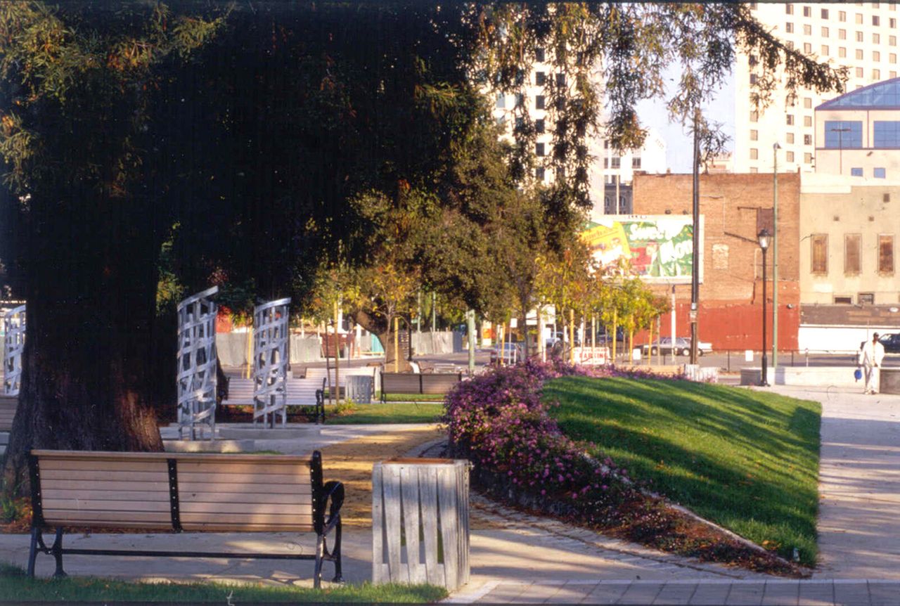 Lafayette Square Park in Oakland, California, designed by Hood Design Studio. (Courtesy Walter Hood)