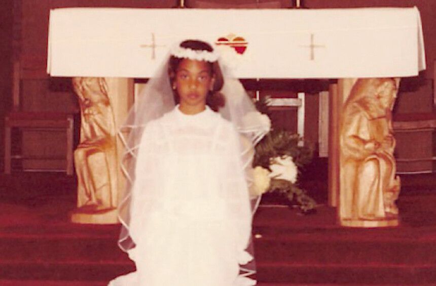 Gay as a child at her first Communion. (Courtesy Roxane Gay)
