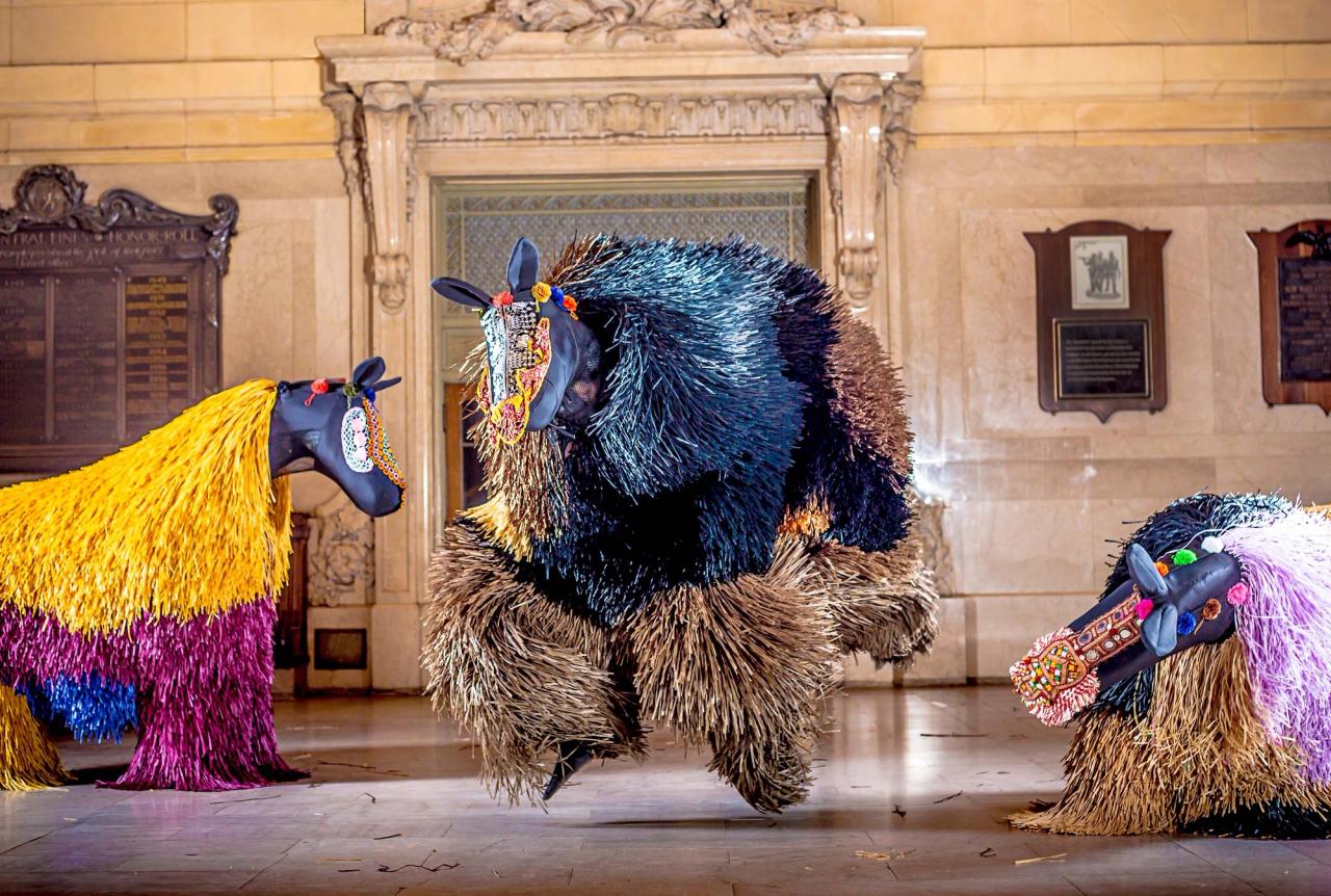 Image from Cave’s “HEARD•NY” performance at Grand Central Terminal’s Vanderbilt Hall. (Courtesy Creative Time)