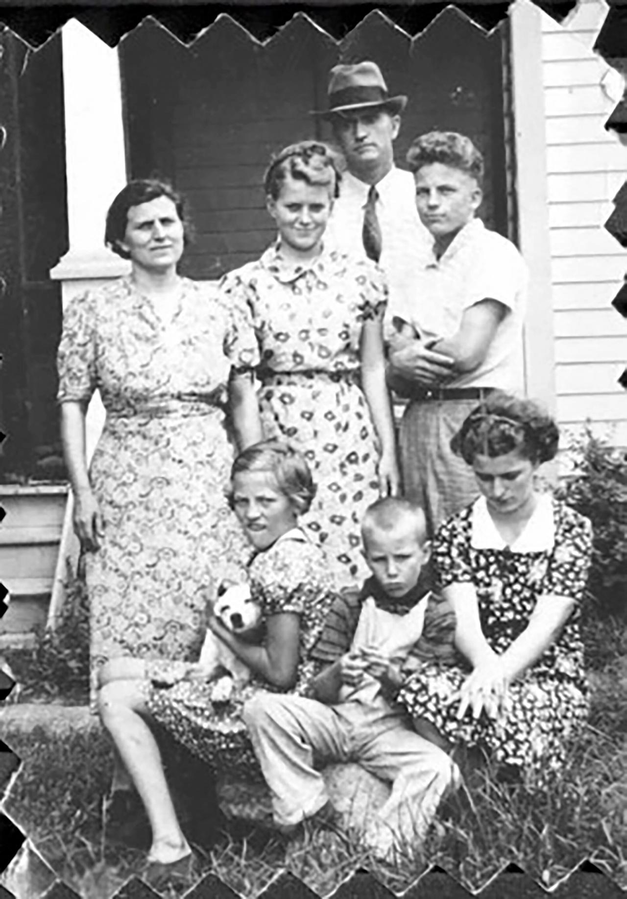 Adamson’s grandfather (upper right) in TKTK. (Courtesy Glenn Adamson)