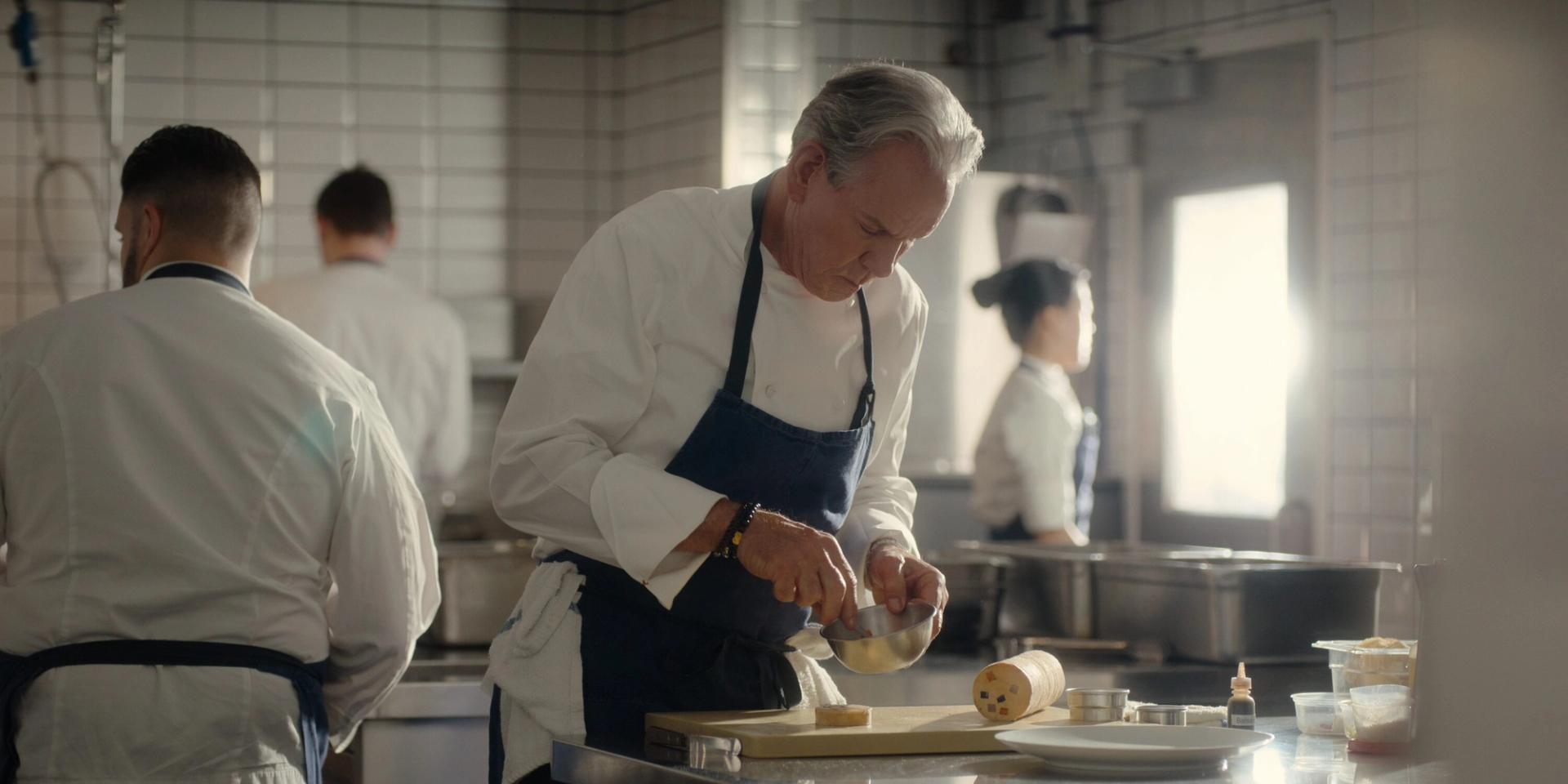 Keller in the kitchen of The French Laundry on Chef’s Table: Legends. (Courtesy Netflix)