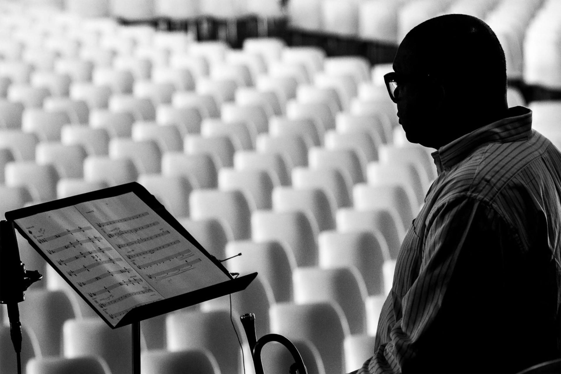 Marsalis at a sound check at the Jazz in Marciac music festival in 2018.