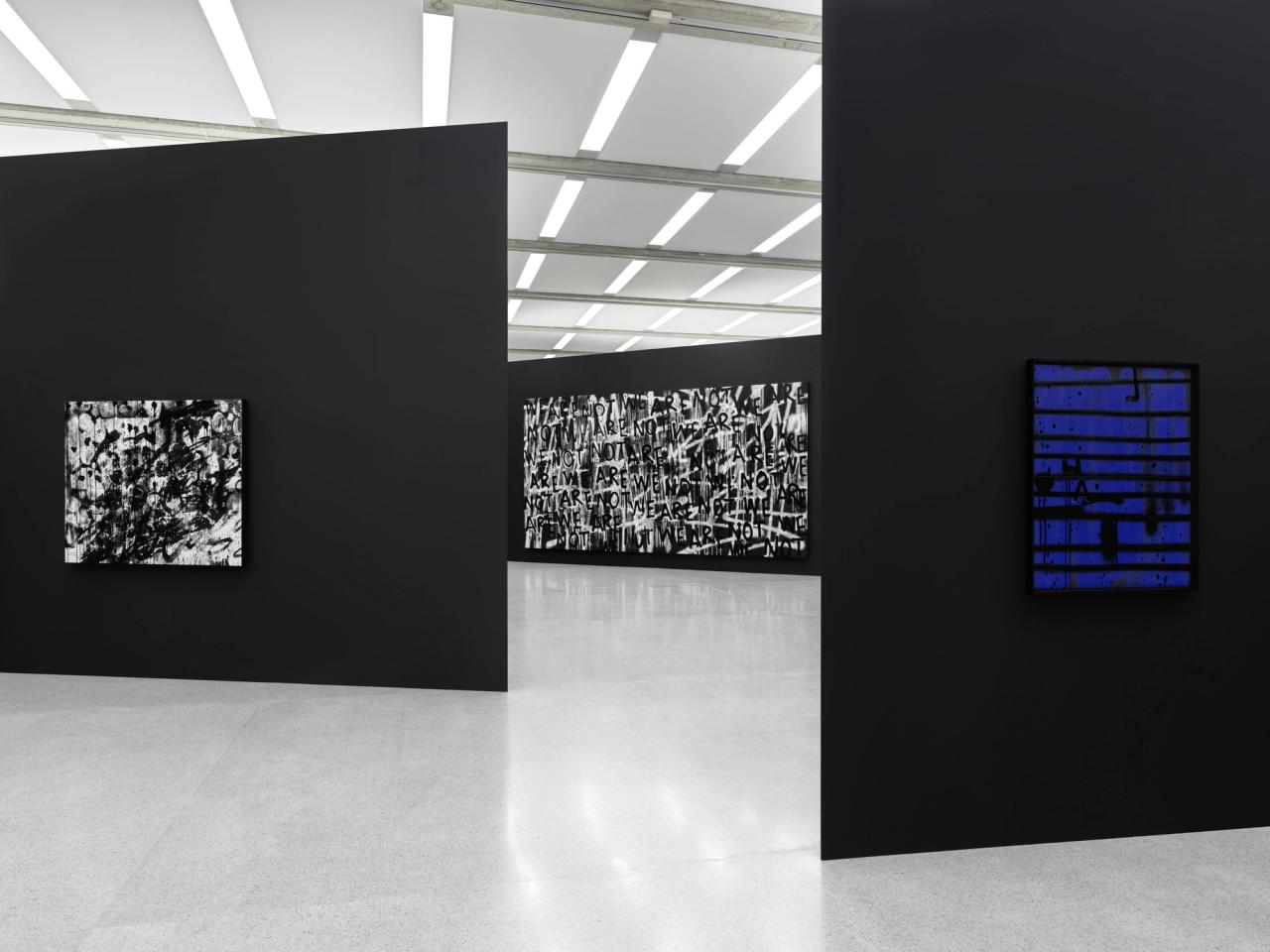 Installation view of Pendleton’s exhibition “Blackness, White, and Light” (2023) at MUMOK in Vienna. (Courtesy the artist and Pace Gallery)