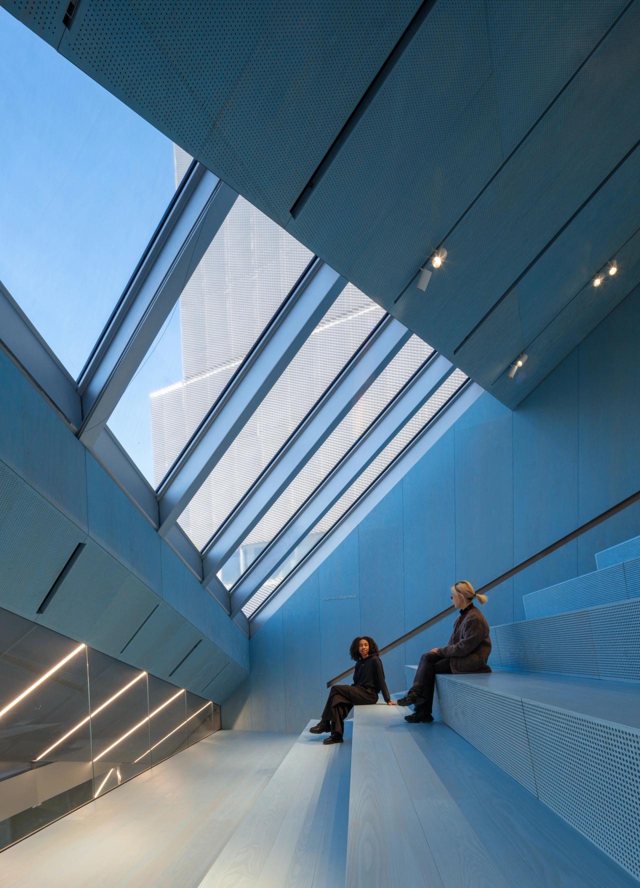 An interior view of the New Museum extension designed by OMA. (Photo: Jason O'Rear/Courtesy the New Museum)