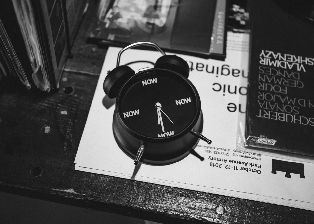 A clock inside Gates's personal library. (Photo: Lyndon French)