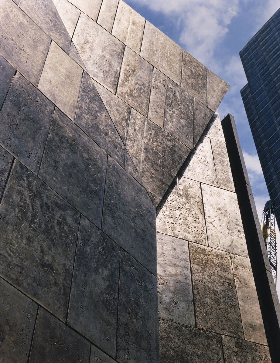 The stone facade of the American Folk Art Museum in New York