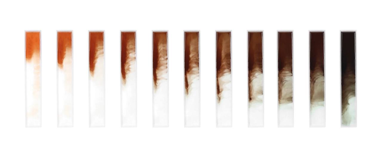 A “library” representing the diversity of melanin in Neri Oxman’s “Totems” (2018), produced by Stratasys, which featured in her MoMA exhibition, “Material Ecology” (2020). (Courtesy the artist and The Mediated Matter Group)